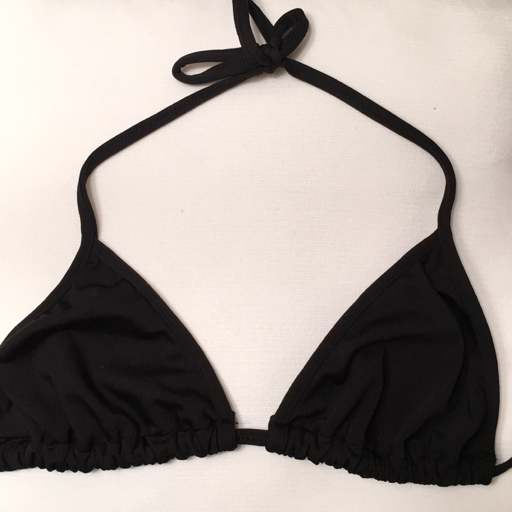 Black triangle bikini top